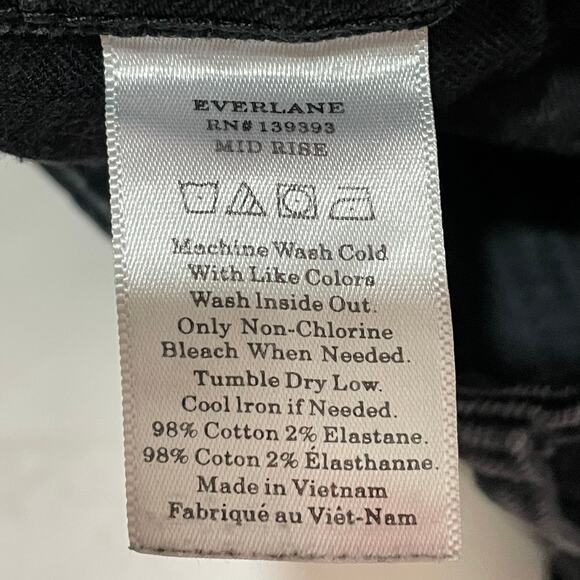 Everlane Mid-Rise Skinny Jeans - Washed Black - 28 Ankle - Picture 8 of 10